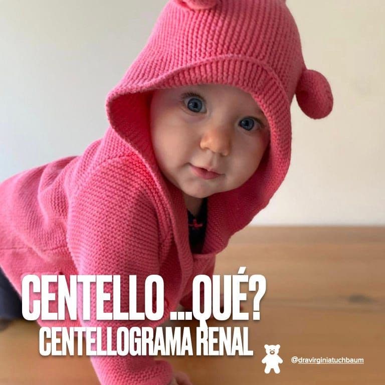 Centellograma renal con DMSA: la silueta de los dos riñones.